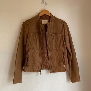 Brown leather MICHAEL Michael Kors jacket